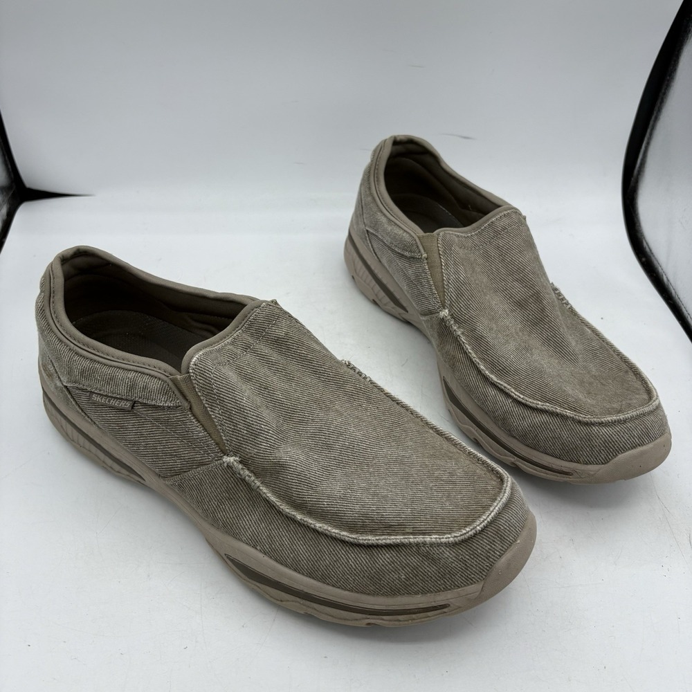 Skechers Shoes Mens Size 12 Relaxed Fit Creston Moseco Slip On Taupe